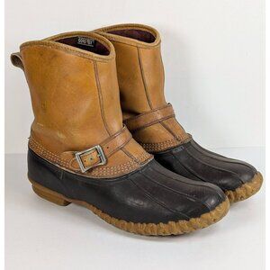 VTG LL BEAN Mens Size 11 M Maine Hunting Shoe Duck Leather Buckle Boots Vintage